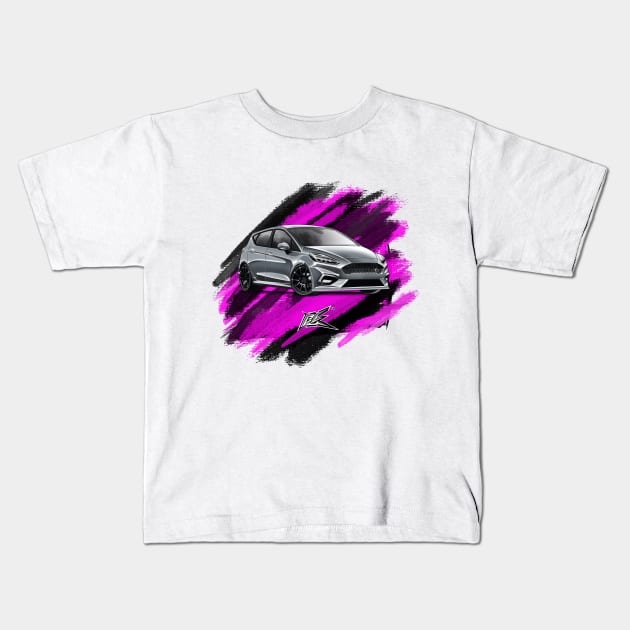 ford fiesta st mk8 gray Kids T-Shirt by naquash